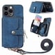 thumbnail image 1 of Funda Tipo Cartera con Correa Cruzada para iPhone 14 Pro Protección Contra Golpes Azul, 1 of 5