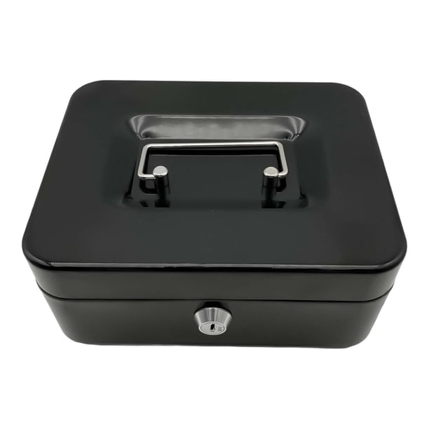 Caja de Efectivo con Ranura, Caja con Cerradura, Caja de Ahorro de Dinero, Organizador de Dinero de Colección, Caja de Dinero para Niños, Adultos, Niñ Negro