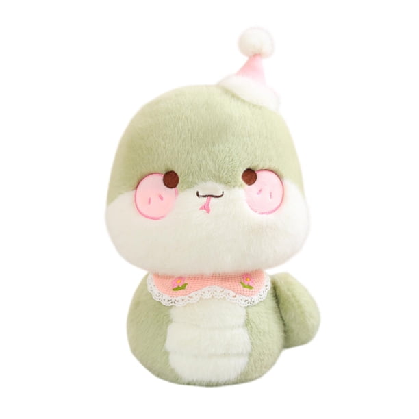 Juguete De Peluche De Serpiente De Dibujos Animados, Almohada De Felpa Linda Para Abrazar, Silla De Sala De Estar, Hogar, Verde, 28 Cm