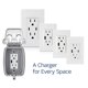 thumbnail image 4 of Cargador USB Leviton tipo A T5632-W 3.6A 15A resistente a manipulaciones, 4 of 6