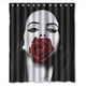 thumbnail image 1 of Cortina de ducha Lana Del Rey RED Rose, juego de cortinas de baño con ganchos, tamaño 66 x 72 pulgadas, 1 of 3