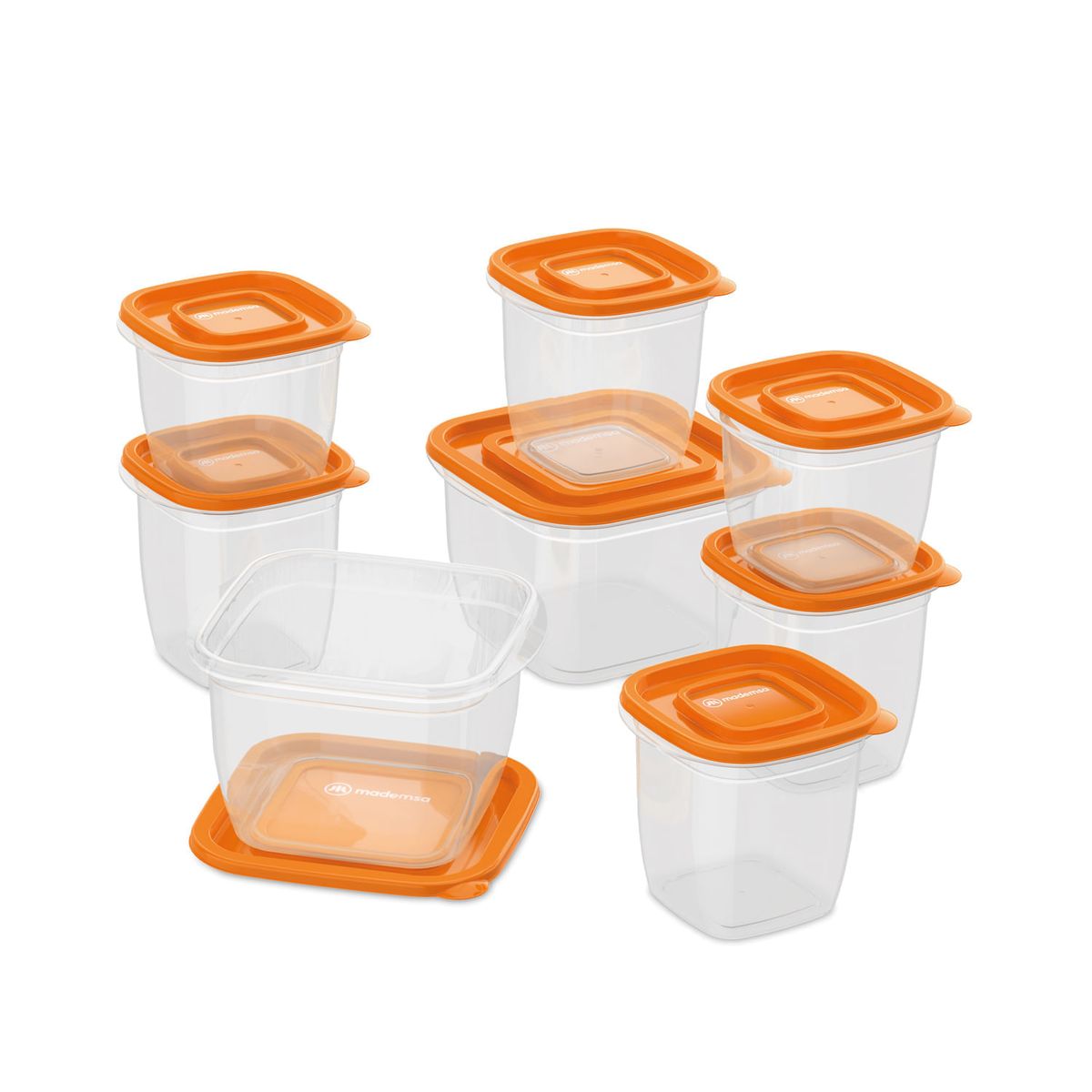 Set Contenedores Plástico Mademsa 8 Unidades