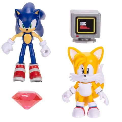 Figuras De Acción Sonic The Hedgehog Articuladas 4 Pulgadas Paquete 2