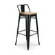 thumbnail image 3 of Pack 4 Taburetes Tolix Negros (madera clara) 77 cm | Bar Cocina, 3 of 9