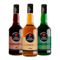 Genérico - Pack X3 Licores Amaretto, Menta Y Cacao Tres Plumas