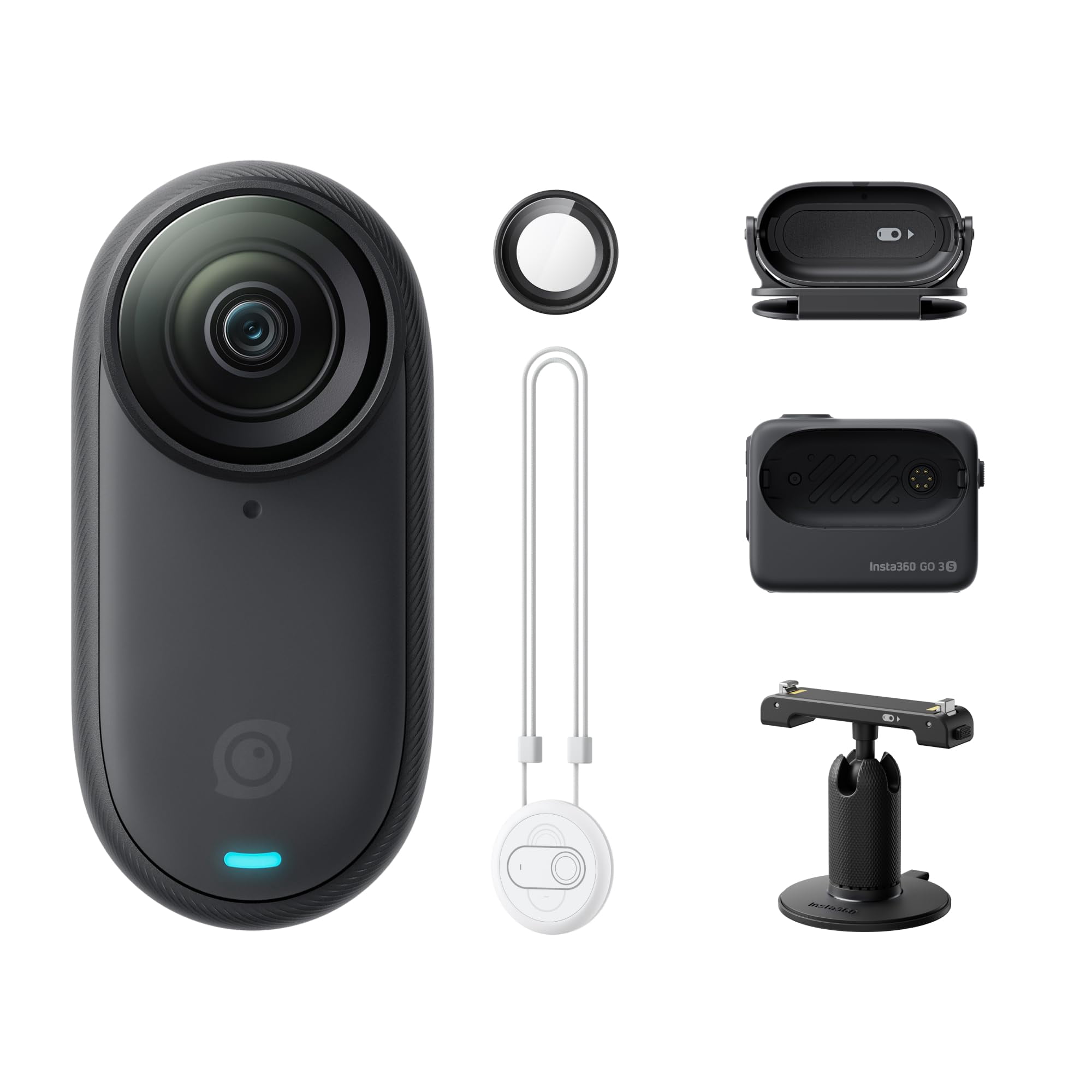 Cámara De Vlogs Insta360 Go 3s 128 Gb Negra 4k Con Estabilización