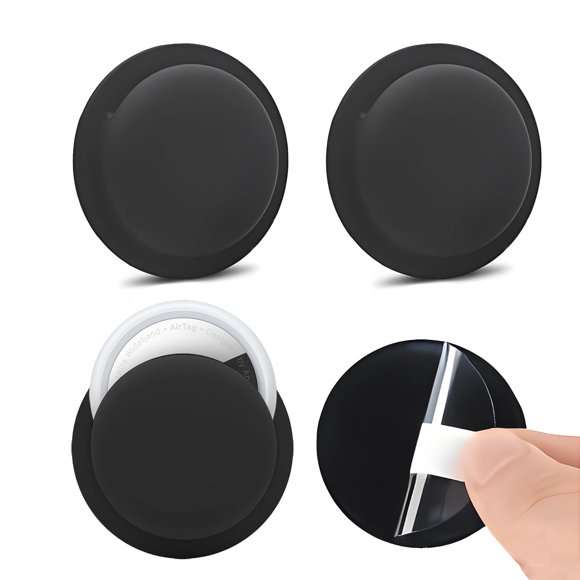 Soporte adhesivo negro para AirTag Bottle Beat – paquete de 4