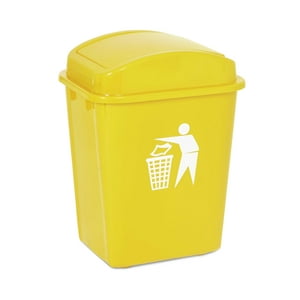Recilock - Basurero 30 Litros Tapa Vaiven - Amarillo