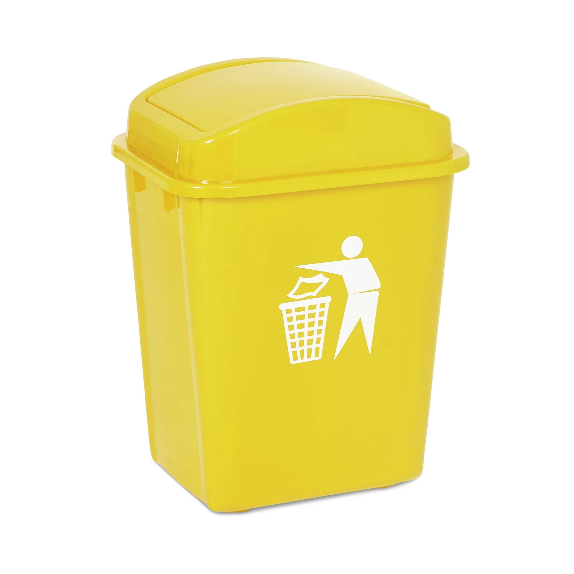 Recilock - Basurero 30 Litros Tapa Vaiven - Amarillo