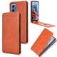 thumbnail image 1 of Funda tipo folio para Motorola Moto G45 5G con soporte magnético y protección para la cámara Marrón, 1 of 6