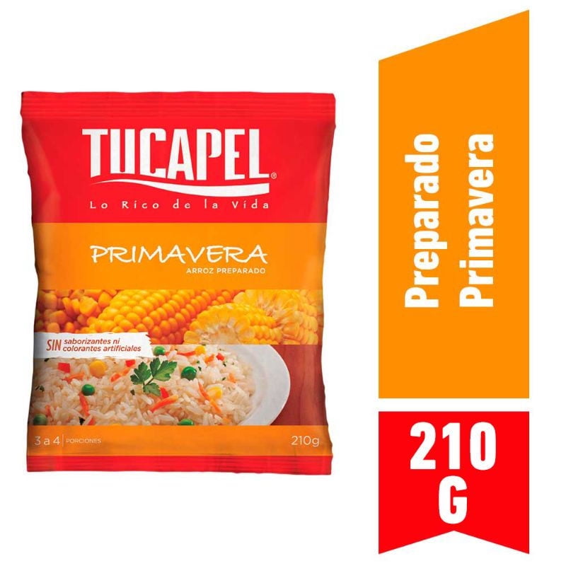 Arroz Preparado Primavera Bolsa 210 g Tucapel
