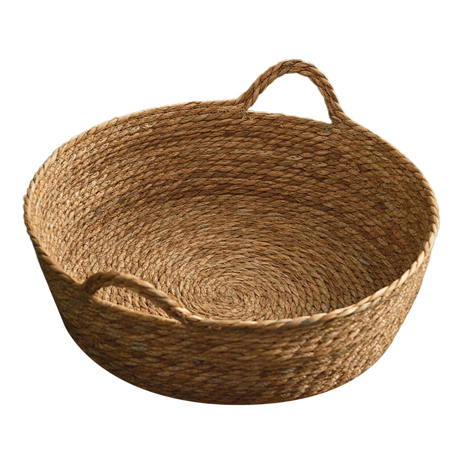 Ioensy - Cesta De Cama Para Gatos, Cama Duradera Para Mascotas, Cama Redonda Para Salón, Cama Para Gatos Tejida A Mano Para El Hogar, 46cm X 15cm