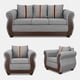 thumbnail image 2 of Juego De Living 3-1-1 ATENAS Gris, 2 of 8