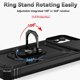 thumbnail image 2 of Funda Resistente Anillo Soporte Samsung Galaxy A05 Privacidad Cámara Montaje Magnético Negro, 2 of 6