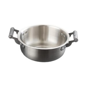 Magideal - Olla Coreana Para Ramen, Olla Para Sopa, De Doble Orificio, Multiusos, De Acero Inoxidable, De Calentamiento Rápido, Para Uso Doméstico, Olla Para Mar 22 Centímetros