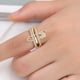 thumbnail image 2 of Anillo creativo de tres colores, anillo desmontable, personalidad femenina, microincrustaciones, anillo de pin de circonita AAA, 2 of 5