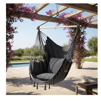 Genérico - Silla Colgante Hamaca Columpio Camping Terraza Al Aire Libre Gris Oscuro