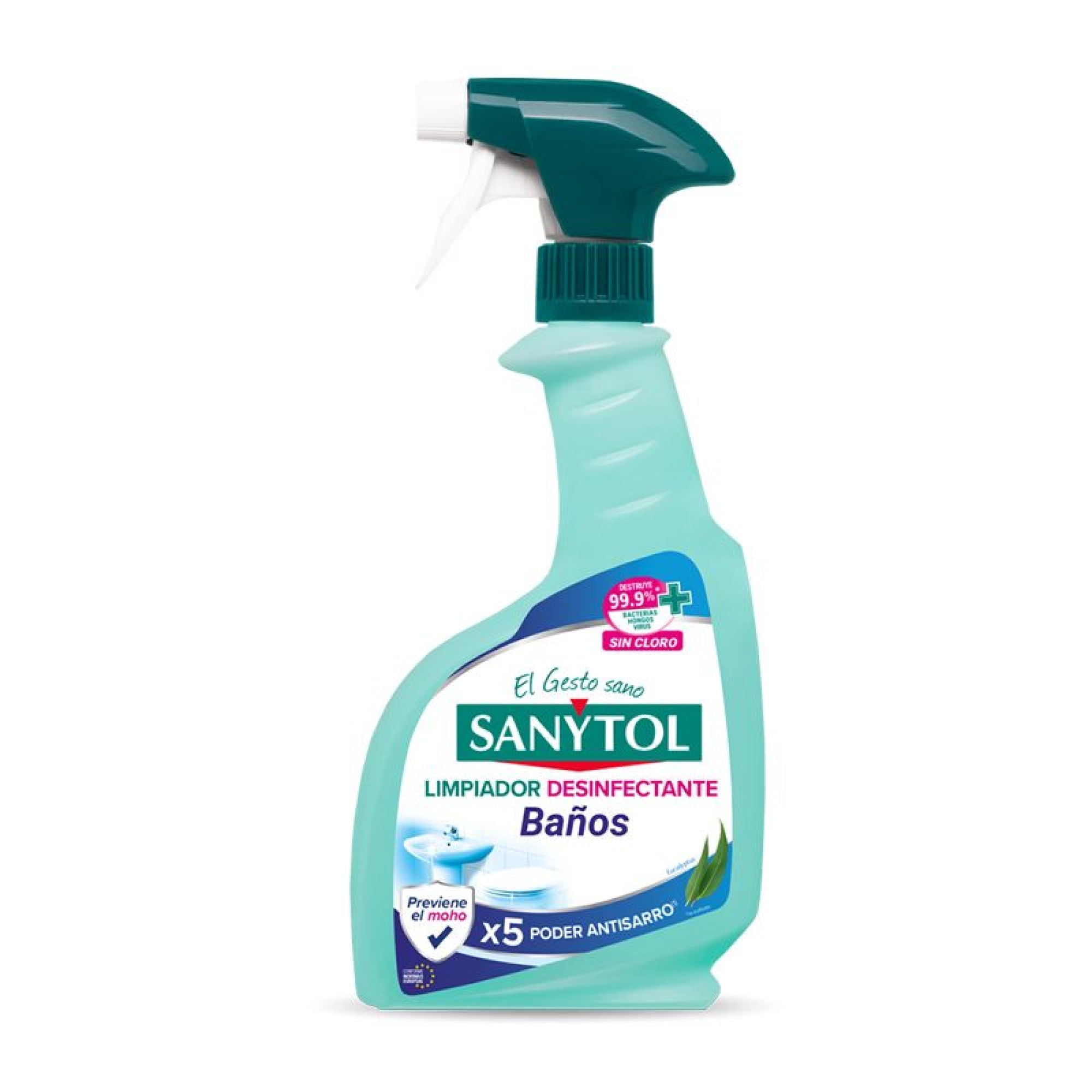 Limpiador Desinfectante Baño Líquido Eucalipto Botella Gatillo 500 ml Sanytol
