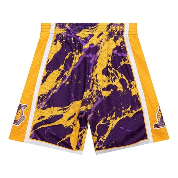 Short Los Angeles Lakers Mitchell & Ness Marble Amarillo/Morado