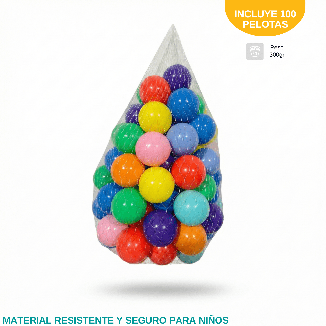 100 Pelotas Plástica Suave Para Tienda Carpa Piscina Niño
