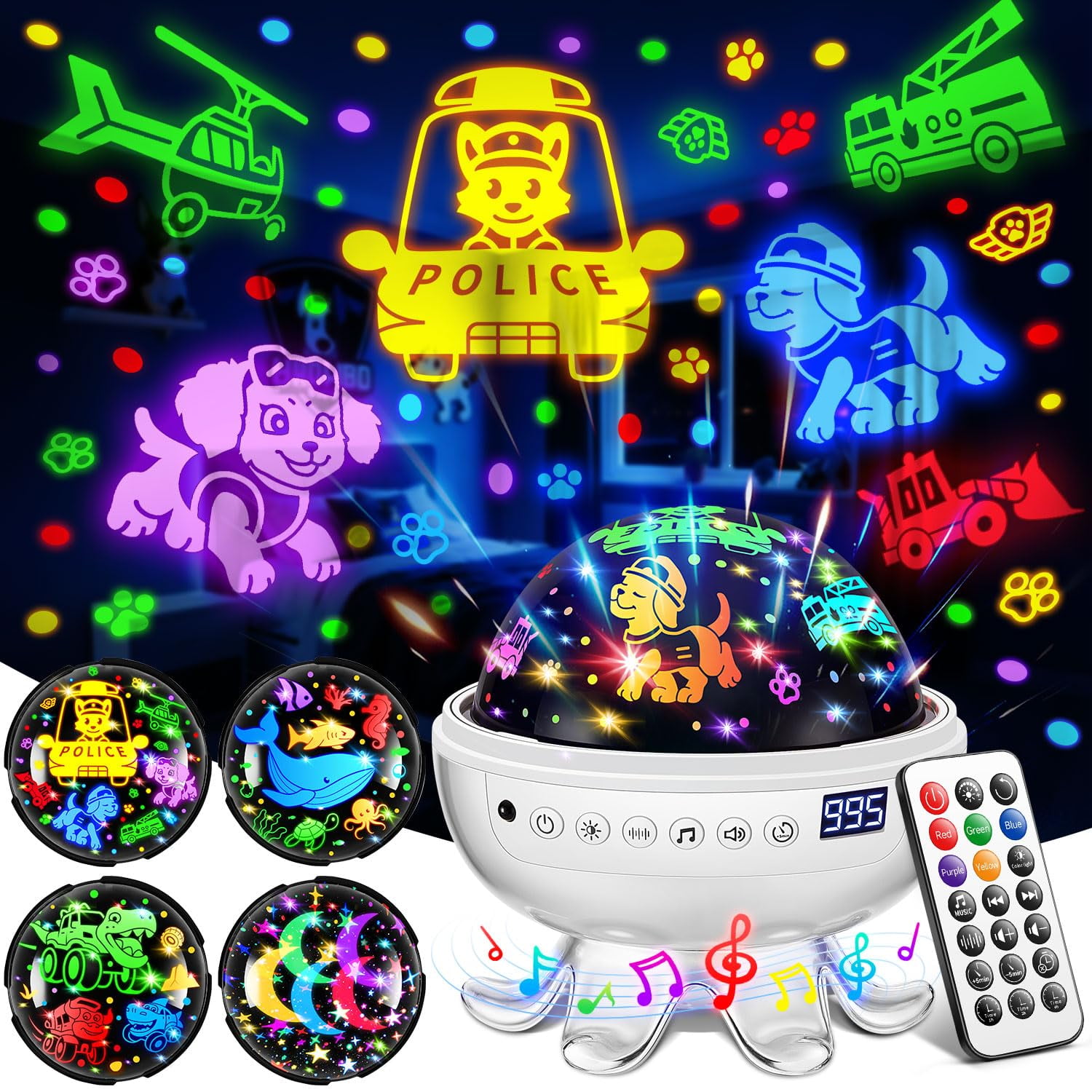 Coolnight - Proyector De Luz Nocturna Sound Machine Puppy Para Niños De 3 A 5 Años