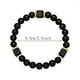 thumbnail image 2 of 1pc Vintage Matte Black Onyx Cubic Lava Stone Beaded Bracelet Stretch Bracelet, 2 of 5