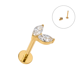 thumbnail image 1 of Piercing Alba Labret 16g barra 8mm Titanio PVD En Oro 18k, 1 of 2