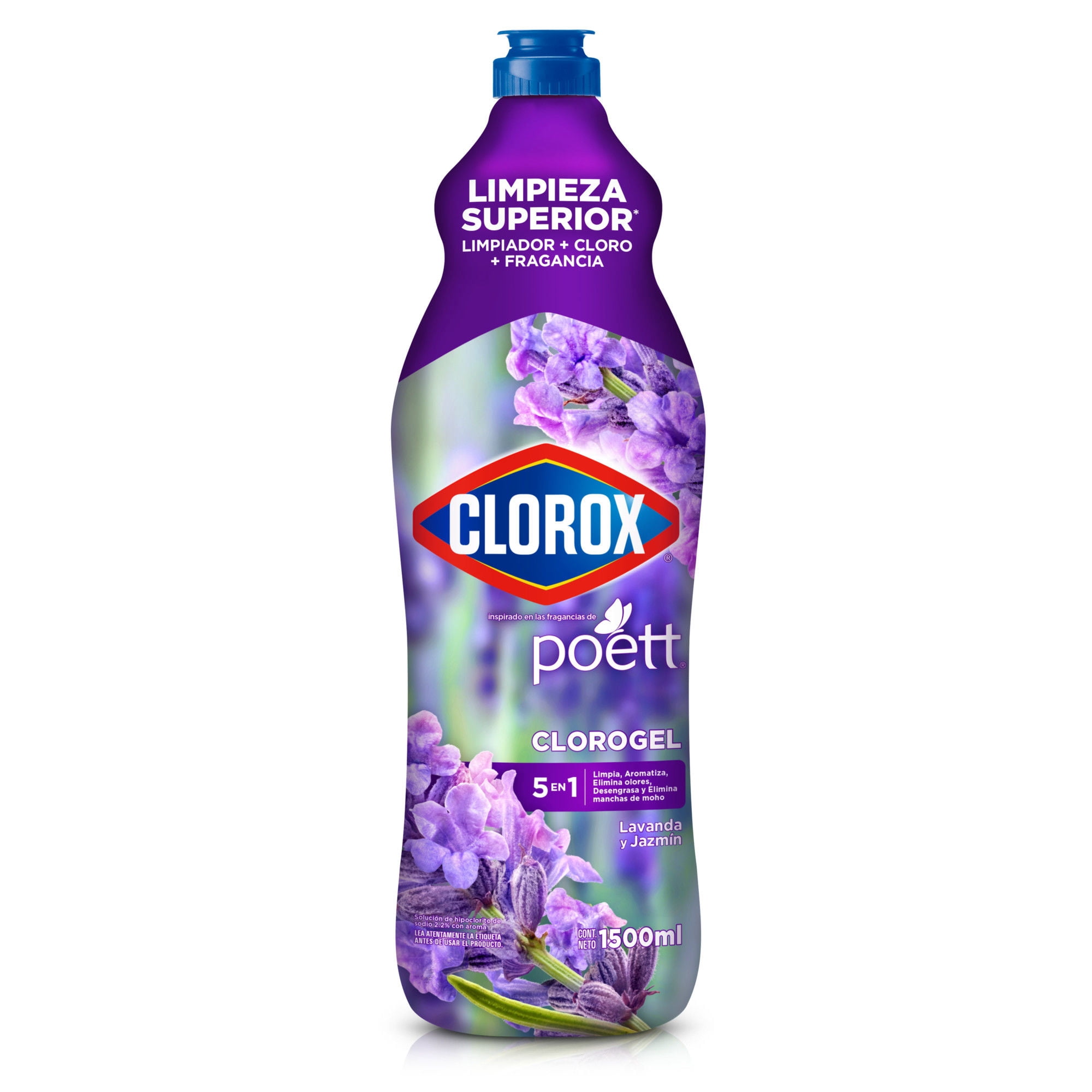 Cloro en Gel Lavanda Botella, 1500 ml