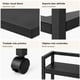 thumbnail image 3 of Soporte Impresora 45x34x57cm Negro con Ruedas Mueble Móvil Oficina, 3 of 6