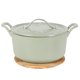 thumbnail image 1 of Olla holandesa Bloomhouse de hierro fundido de 7 L con esmalte y madera de olivo, 1 of 6