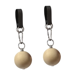 Ioensy - Pelota De Dominadas Con Agarre De Madera Para Barra De Dominadas, Pesa Rusa Para Gimnasio En Casa, Diámetro De 8 Cm, 1 Par