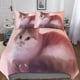 thumbnail image 1 of Juego de funda nórdica con estampado de gato de dibujos animados para niños, adolescentes y adultos. Juego de ropa de cama de 3 piezas. Funda nórdica de microfibra ultrasuave con cremallera., 1 of 3