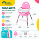 thumbnail image 4 of Silla De Comer Bebé Plegable 3 En 1 Bebesit Fold Bandeja Ajustable Con Arnés Rosa, 4 of 10