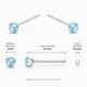 thumbnail image 5 of Par Piercing con Cristal Celeste 2 mm Plata 925, 5 of 5