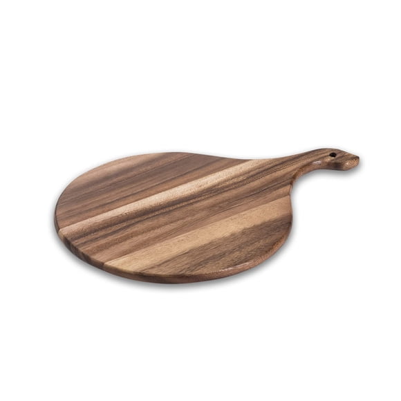 Tabla de cortar Kalmar Home de madera de acacia mediana redonda