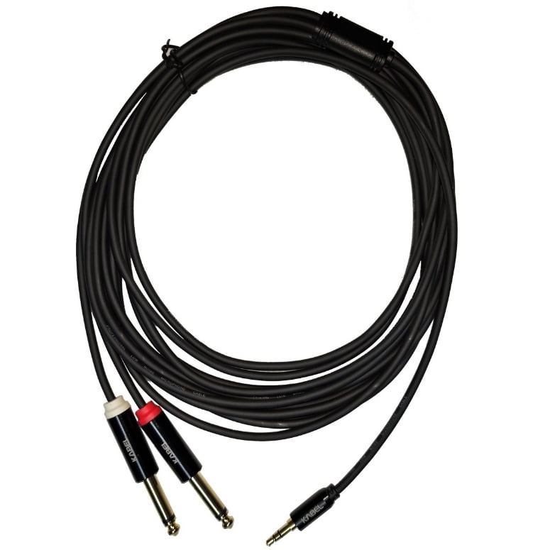 Cable Kabel De 6 Metros Mini Plug A 2 Plug Kmc-6