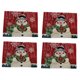 thumbnail image 2 of Corredor De Tela De Mesa De Lino Holiday Navidad A?o Nuevo Decoraciones De Fiesta 4pcs Placemat, 2 of 5