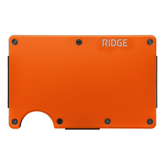 Cartera The Ridge Slim, minimalista, con RFID, bolsillo frontal, naranja