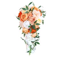 Magideal - Ramo De Novia De Boda, Flores De Rosas Artificiales, Ramo Rústico Bohemio Para Lanzar, Decoración Para Fiesta, Día De La Madre, Festival, Boda