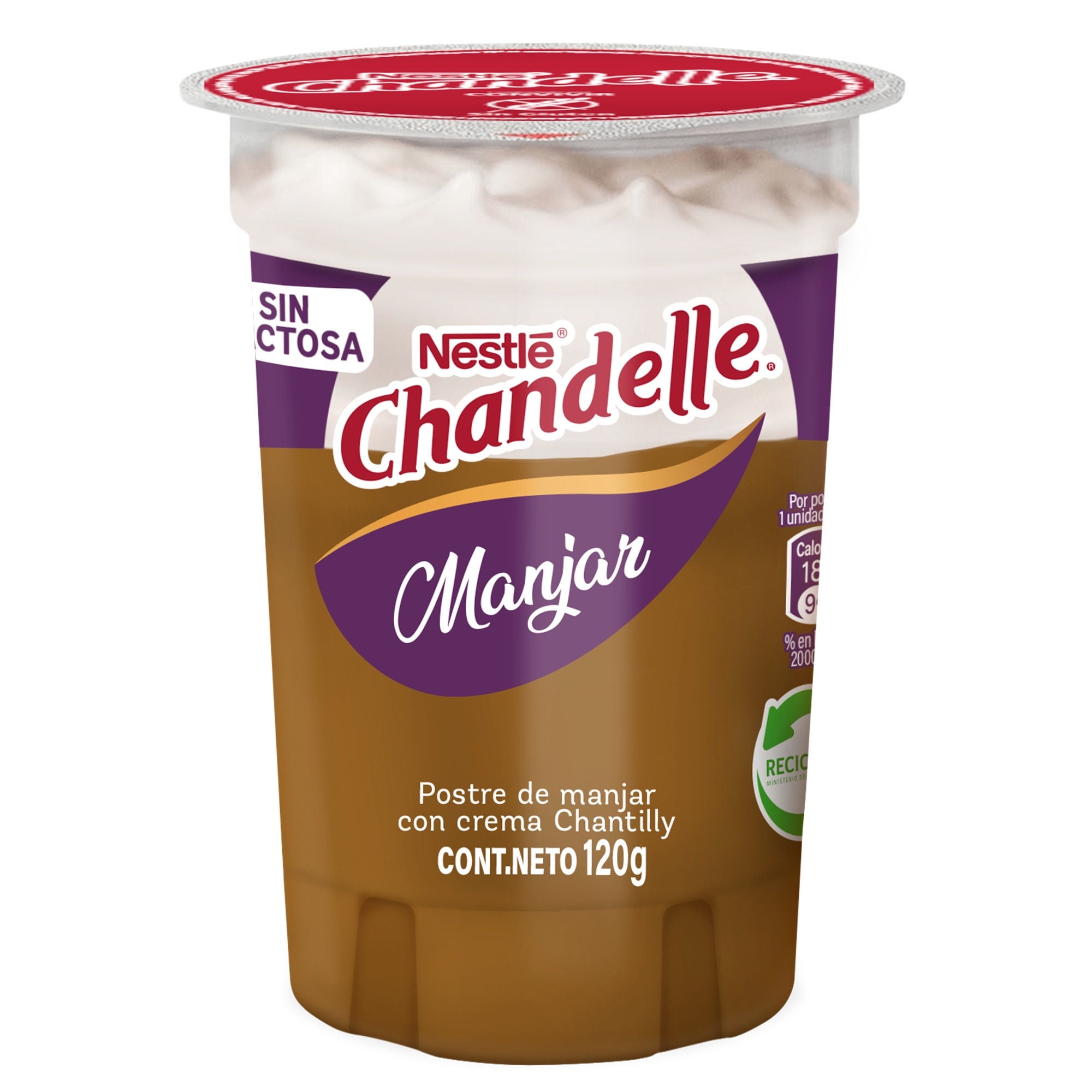 Postre Chandelle Crema Sin Lactosa Manjar