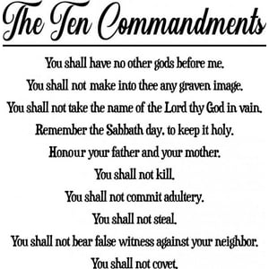 Rienda Libre Graphics - Decomural Ten Commandments Jewish Ws-51270