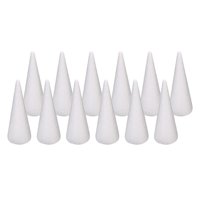 Magideal - Conos De Espuma Para Manualidades, 12 Piezas, Proyecto De Árbol De Navidad, Decoraciones Hechas A Mano, Conos De Espuma Para Árboles De Navidad Para F 15Cm