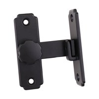 Bothyi - Pestillo De Puerta Corrediza De Granero, Pestillo De Cerradura De Puerta En Ángulo Recto Para Baño Y Jardín, Negro