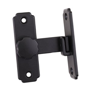Bothyi - Pestillo De Puerta Corrediza De Granero, Pestillo De Cerradura De Puerta En Ángulo Recto Para Baño Y Jardín, Negro