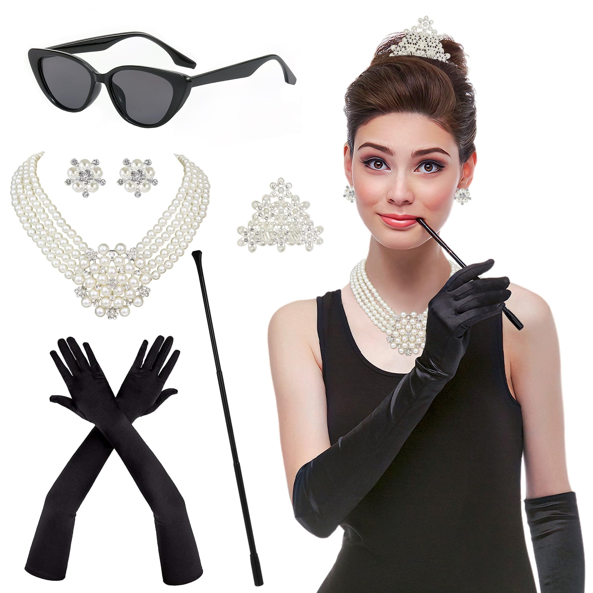 Set De Accesorios Horolam, Disfraz De Holly Golightly De Los Años 20