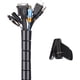 thumbnail image 1 of Funda flexible para cables de 2 m para guardar u ocultar cables de TV y PC. Ideal para el hogar y la oficina. 2 m - ∅22 mm, color negro., 1 of 8