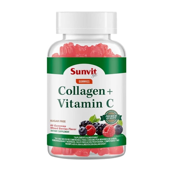 COLAGENO + VITAMINA C 60 GOMITAS MIX BERRIES -SUNVIT