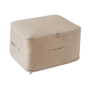 Bothyi - Bolsa Organizadora De Autocompresión Con Cremallera, Bolsa De Almacenamiento Para Mantas, Ropa De Cama, Juguetes, Color Beige