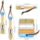 thumbnail image 4 of Juego de 4 pinceles para tiza y cera, de cerdas naturales, para muebles, madera y decoración del hogar. Incluye pinceles planos, redondos, grandes y puntiagudos., 4 of 8