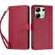 thumbnail image 3 of Funda Cartera Trébol para Xiaomi Redmi Note 13 4G con Ranuras Tarjetas y Carga Inalámbrica Rojo, 3 of 6